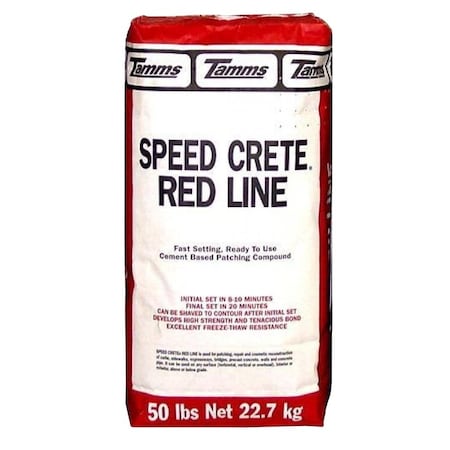 Euclid Chemical Euclid Speed Crete Red Line Rapid-Setting Cement Based Repair Mortar 50lb TR5101650